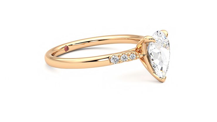 Taylor & Hart Lissome Pear Engagement Ring 360 degree image 7