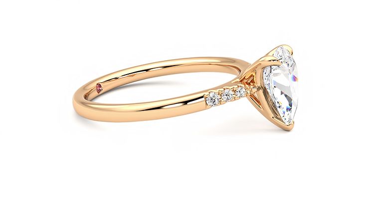 Taylor & Hart Lissome Pear Engagement Ring 360 degree image 8