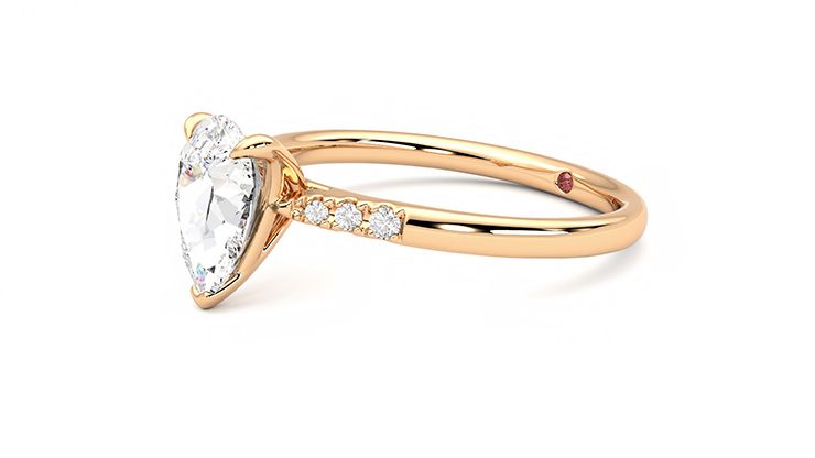 Taylor & Hart Lissome Pear Engagement Ring 360 degree image 23