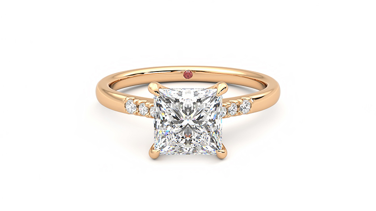 Taylor & Hart Lissome Princess Engagement Ring 360 detail 01