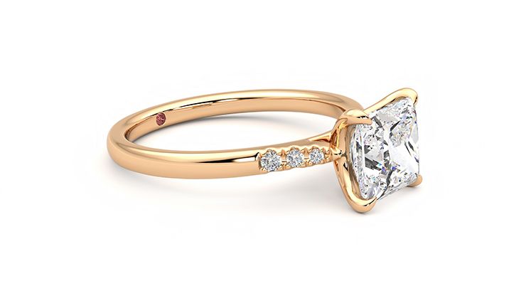Taylor & Hart Lissome Princess Engagement Ring 360 degree image 7