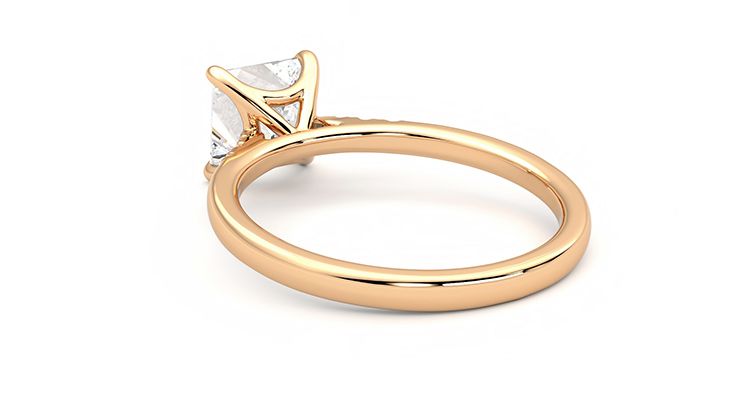 Taylor & Hart Lissome Princess Engagement Ring 360 degree image 17