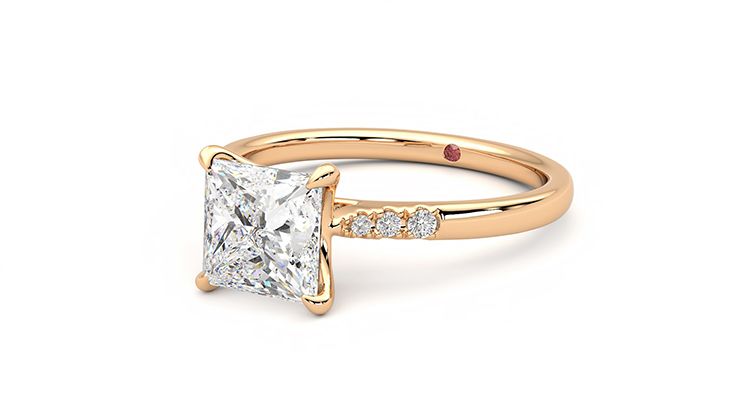 Taylor & Hart Lissome Princess Engagement Ring 360 degree image 25