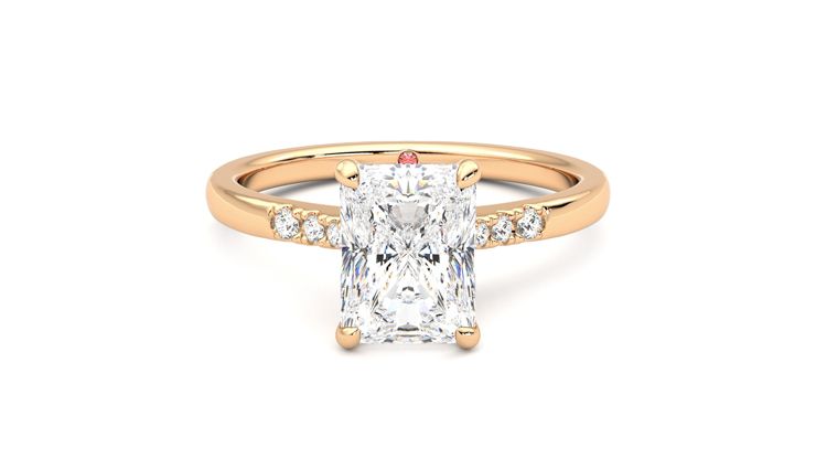 Taylor & Hart Lissome Radiant Engagement Ring 360 degree image 0