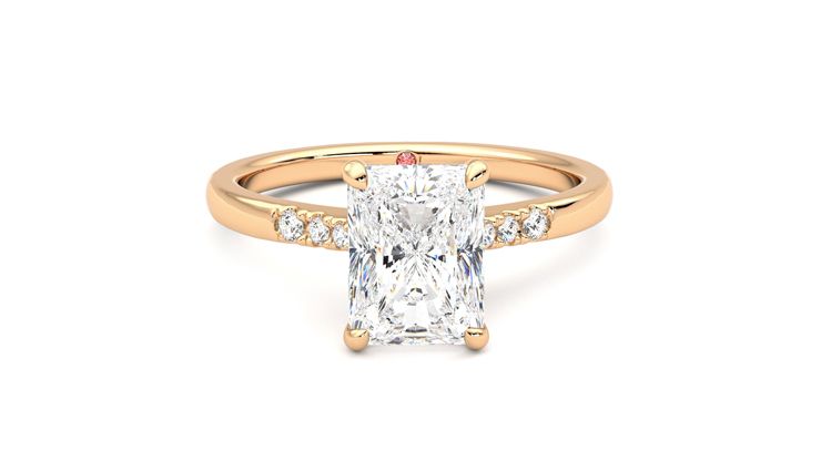 Taylor & Hart Lissome Radiant Engagement Ring 360 degree image 1