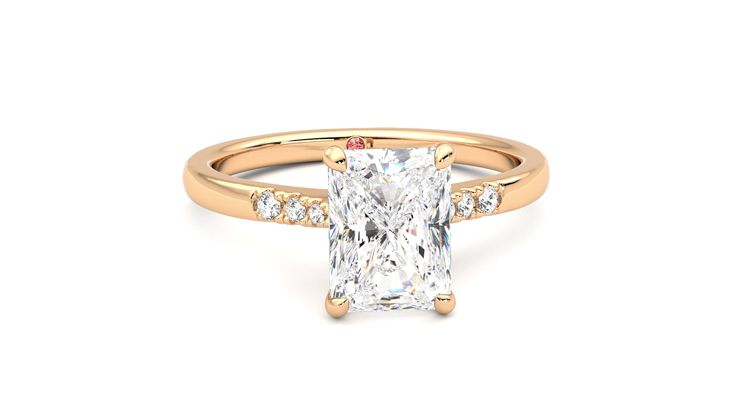 Taylor & Hart Lissome Radiant Engagement Ring 360 degree image 2