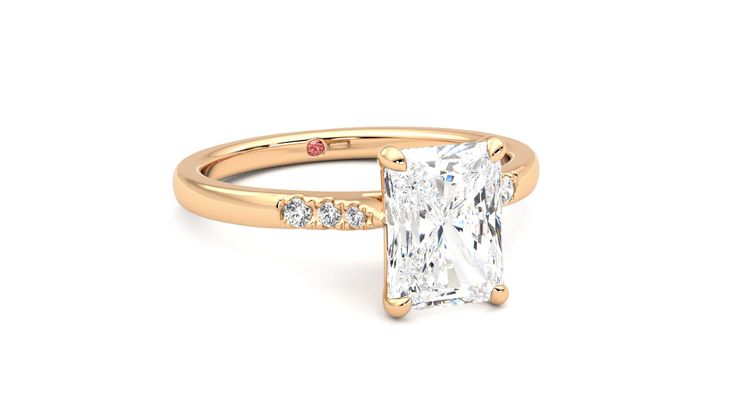 Taylor & Hart Lissome Radiant Engagement Ring 360 degree image 4
