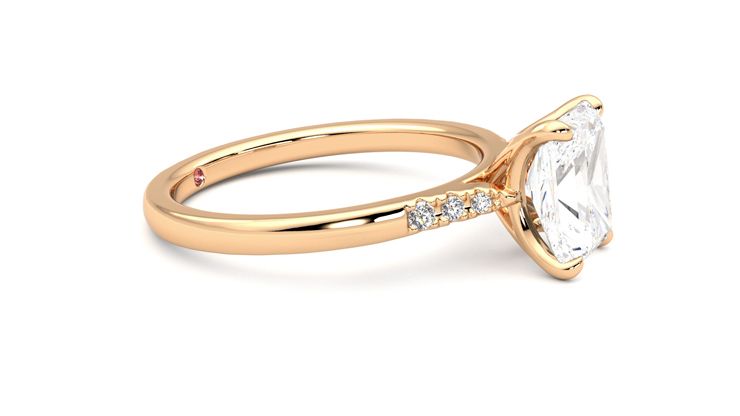 Taylor & Hart Lissome Radiant Engagement Ring 360 degree image 8