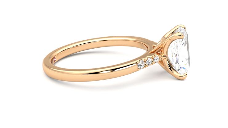 Taylor & Hart Lissome Radiant Engagement Ring 360 degree image 9