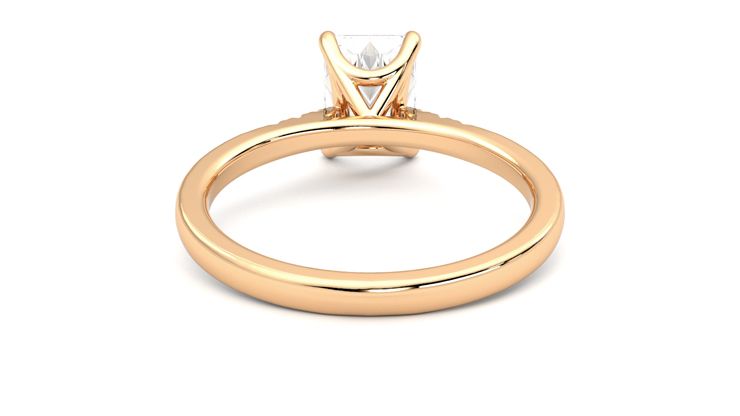 Taylor & Hart Lissome Radiant Engagement Ring 360 degree image 15