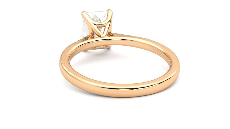 Taylor & Hart Lissome Radiant Engagement Ring 360 degree image 16
