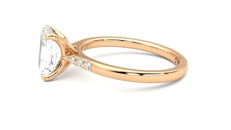 Taylor & Hart Lissome Radiant Engagement Ring 360 degree image 21