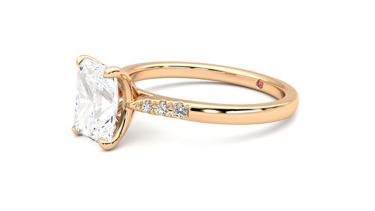 Taylor & Hart Lissome Radiant Engagement Ring 360 degree image 23