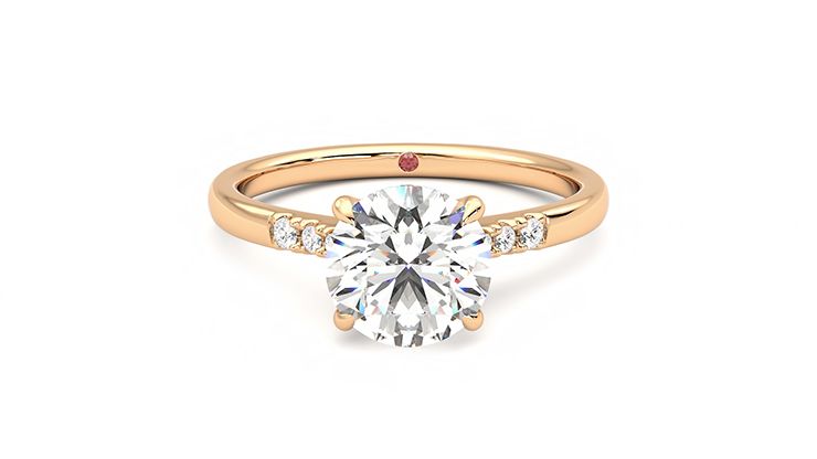 Taylor & Hart Lissome Round Engagement Ring 360 degree image 0