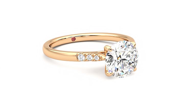 Taylor & Hart Lissome Round Engagement Ring 360 degree image 5