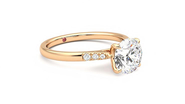 Taylor & Hart Lissome Round Engagement Ring 360 degree image 6