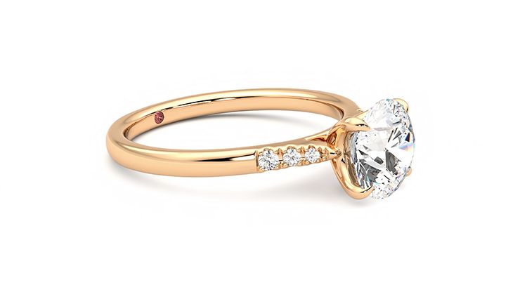 Taylor & Hart Lissome Round Engagement Ring 360 degree image 7