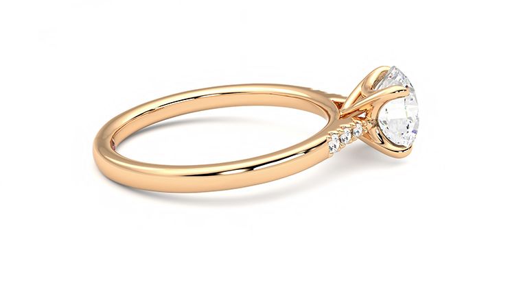 Taylor & Hart Lissome Round Engagement Ring 360 degree image 10