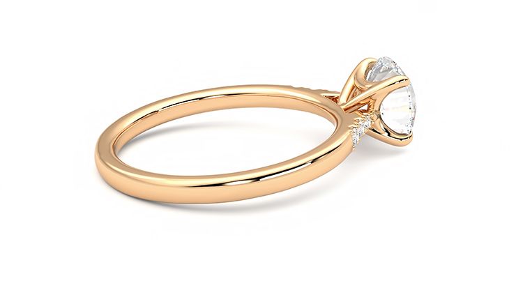 Taylor & Hart Lissome Round Engagement Ring 360 degree image 11
