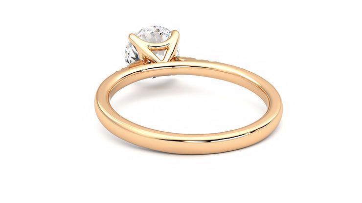 Taylor & Hart Lissome Round Engagement Ring 360 degree image 16