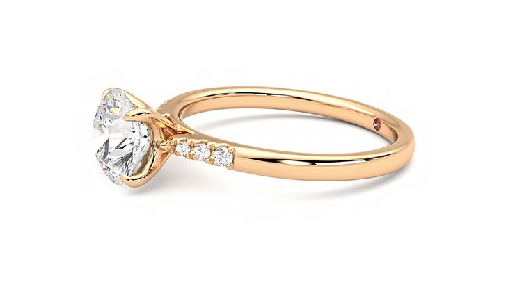 Taylor & Hart Lissome Round Engagement Ring 360 degree image 22