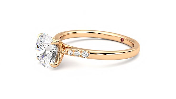 Taylor & Hart Lissome Round Engagement Ring 360 degree image 23