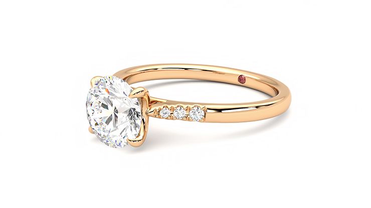 Taylor & Hart Lissome Round Engagement Ring 360 degree image 24