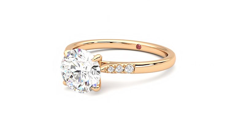 Taylor & Hart Lissome Round Engagement Ring 360 degree image 25