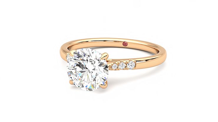 Taylor & Hart Lissome Round Engagement Ring 360 degree image 26