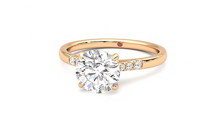 Taylor & Hart Lissome Round Engagement Ring 360 degree image 27