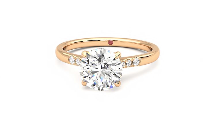 Taylor & Hart Lissome Round Engagement Ring 360 degree image 28