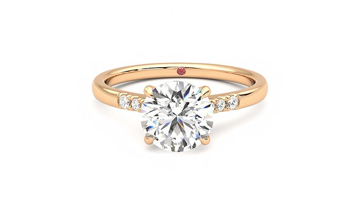 Taylor & Hart Lissome Round Engagement Ring 360 degree image 29
