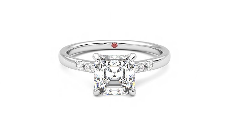 Taylor & Hart Lissome Asscher Engagement Ring 360 degree image 0