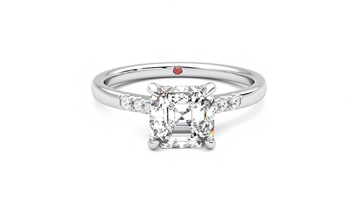 Taylor & Hart Lissome Asscher Engagement Ring 360 degree image 1