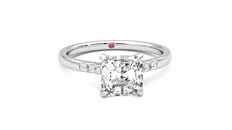 Taylor & Hart Lissome Asscher Engagement Ring 360 degree image 2