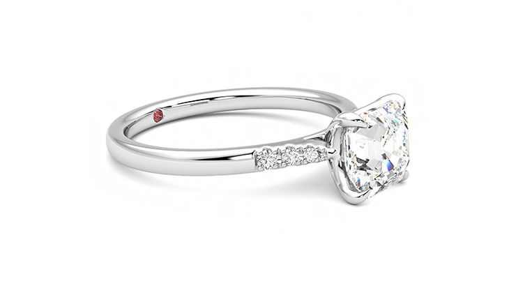 Taylor & Hart Lissome Asscher Engagement Ring 360 degree image 7