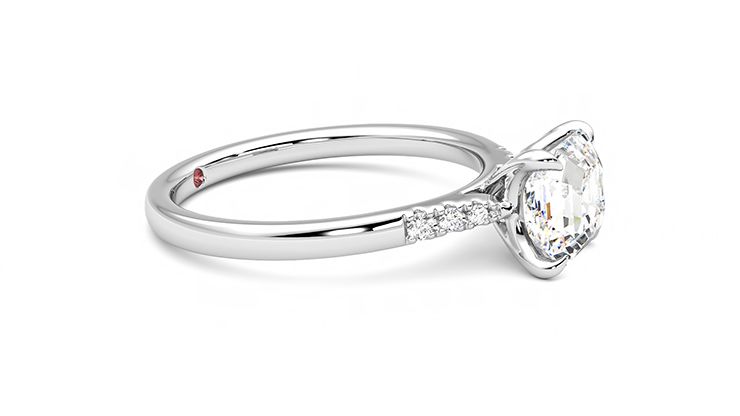 Taylor & Hart Lissome Asscher Engagement Ring 360 degree image 8