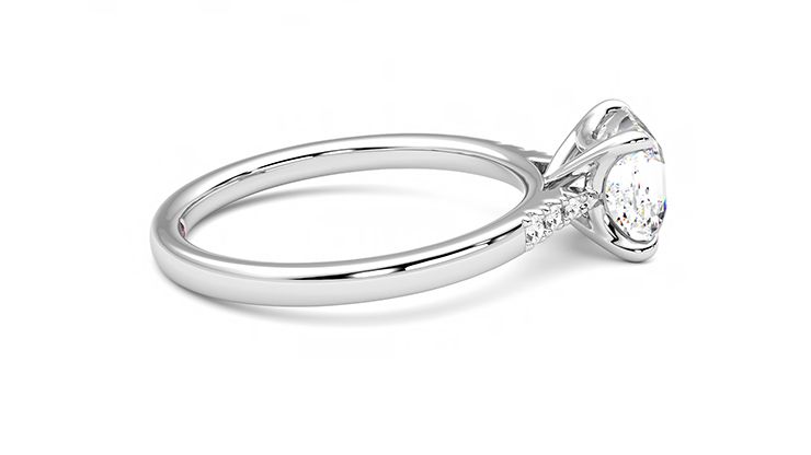 Taylor & Hart Lissome Asscher Engagement Ring 360 degree image 10