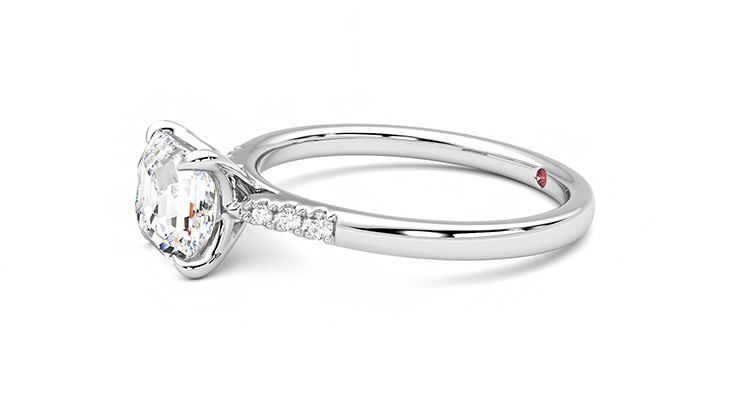 Taylor & Hart Lissome Asscher Engagement Ring 360 degree image 22