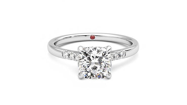 Taylor & Hart Lissome Cushion Engagement Ring 360 degree image 1