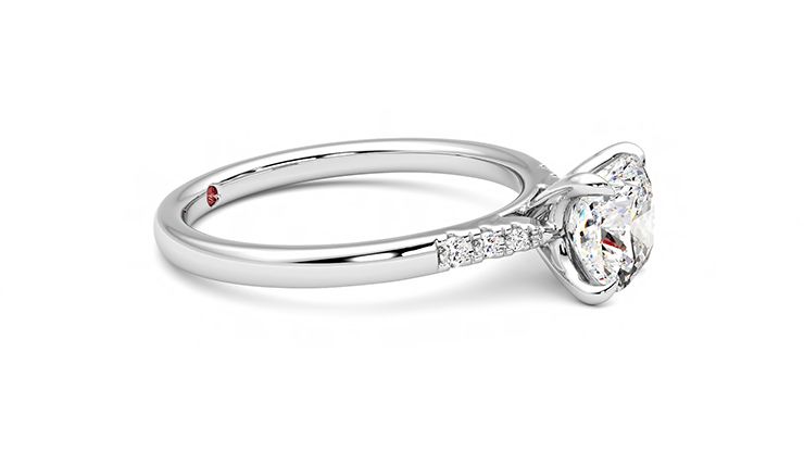 Taylor & Hart Lissome Cushion Engagement Ring 360 degree image 8