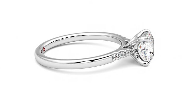 Taylor & Hart Lissome Cushion Engagement Ring 360 degree image 9