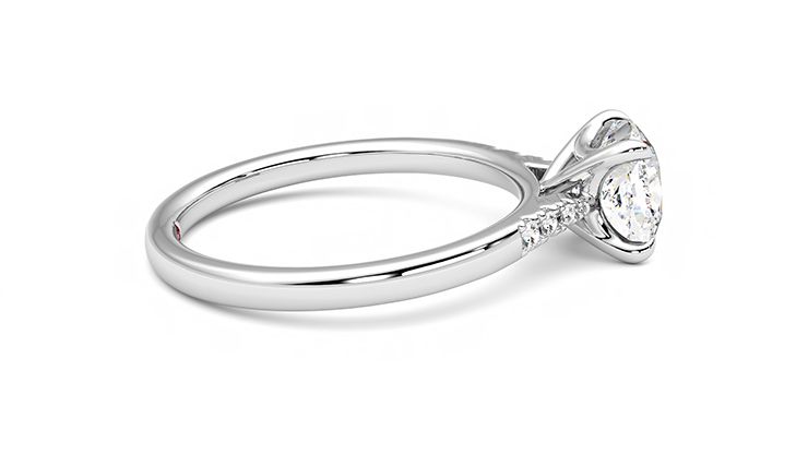 Taylor & Hart Lissome Cushion Engagement Ring 360 degree image 10