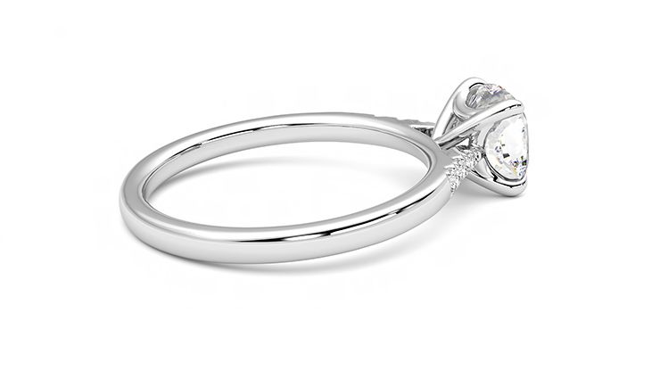 Taylor & Hart Lissome Cushion Engagement Ring 360 degree image 11