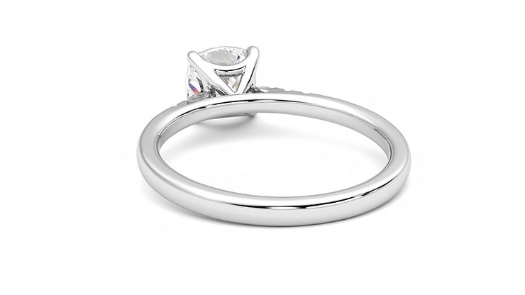 Taylor & Hart Lissome Cushion Engagement Ring 360 degree image 16
