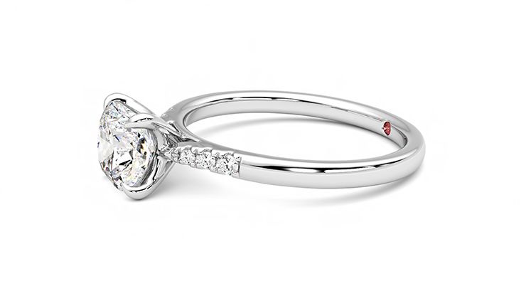 Taylor & Hart Lissome Cushion Engagement Ring 360 degree image 22