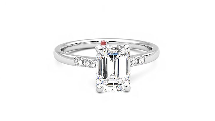 Taylor & Hart Lissome Emerald Engagement Ring 360 degree image 2