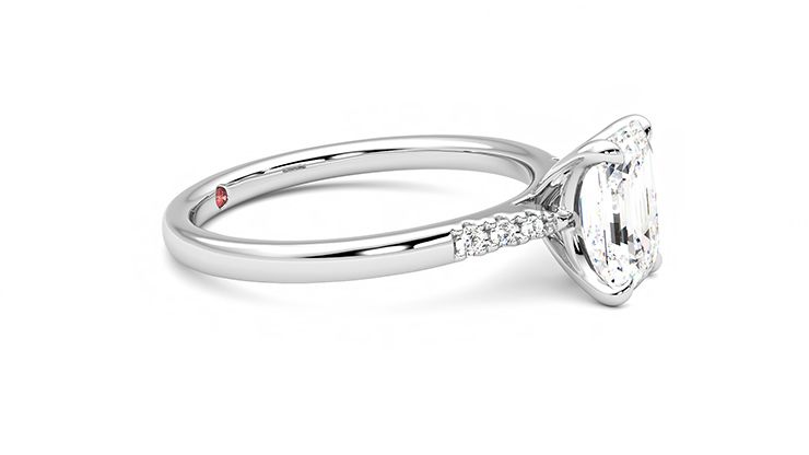 Taylor & Hart Lissome Emerald Engagement Ring 360 degree image 8