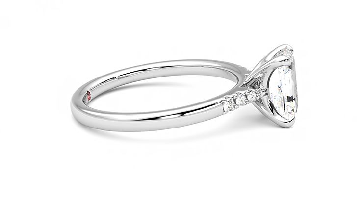 Taylor & Hart Lissome Emerald Engagement Ring 360 degree image 9