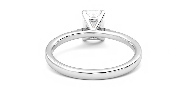 Taylor & Hart Lissome Emerald Engagement Ring 360 degree image 15